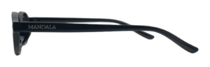 Óculos de Sol Breu Oval Fino Preto Lente Fumê