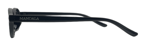Óculos de Sol Breu Oval Fino Preto Lente Fumê