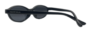 Óculos de Sol Breu Oval Fino Preto Lente Fumê