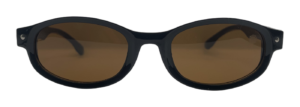 Óculos de Sol Cacau Oval Preto Lente Marrom