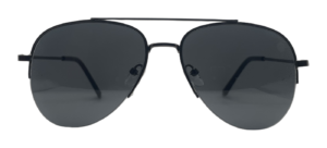 Óculos de Sol Gavião Aviador Metal Preto Lente Fumê