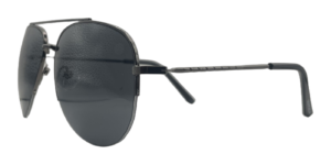 Óculos de Sol Gavião Aviador Metal Preto Lente Fumê