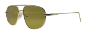 Óculos de Sol Girassol Aviador Metal Dourado Lente Amarela
