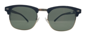 Óculos de Sol Jade Clubmaster Preto e Dourado Lente Verde