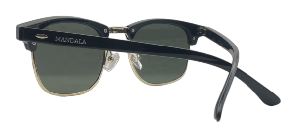 Óculos de Sol Jade Clubmaster Preto e Dourado Lente Verde