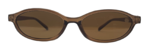 Óculos de Sol Mel Oval Caramelo Transparente Lente Marrom