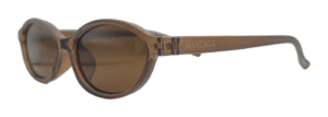 Óculos de Sol Mel Oval Caramelo Transparente Lente Marrom