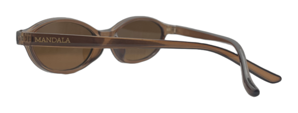 Óculos de Sol Mel Oval Caramelo Transparente Lente Marrom
