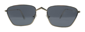 Óculos de Sol Ouro Geométrico Metal Dourado Lente Fumê