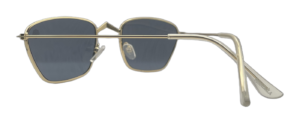 Óculos de Sol Ouro Geométrico Metal Dourado Lente Fumê